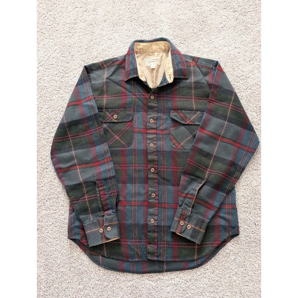 VTG Arrow Sportswear Shirt Men's Medium Acrylic Flannel 70s 80s Workwear Korea